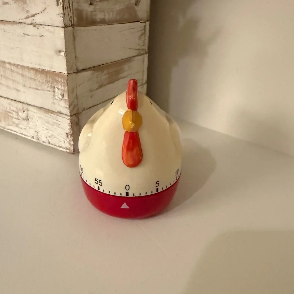 Chicken VTG. Kitchen Timer Mechanical 60 Minute Wind Up Farmhouse Decor (Broken)